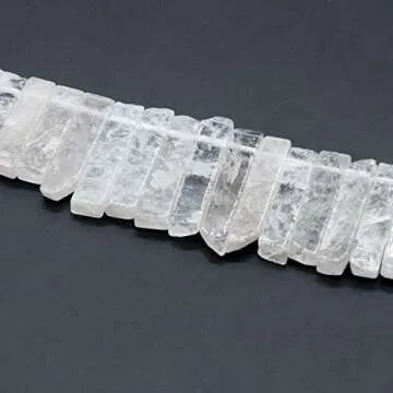 Real Clear Quartz Charms - 30+ Stone Pendants for Jewelry Making