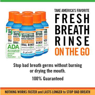 TheraBreath Fresh Breath Oral Rinse, 6 Pack of Dentist-Formulated Mild Mint Mouthwash