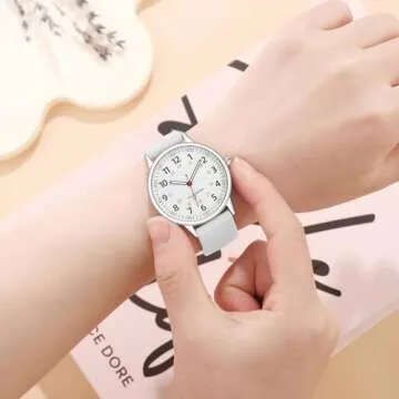 TWOPTION Nurse Watch for Women Waterproof Analog Silicone Watch with Second Hand Nursing Second Hand...