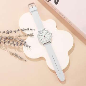 TWOPTION Nurse Watch for Women Waterproof Analog Silicone Watch with Second Hand Nursing Second Hand Watch for Nursing(White)