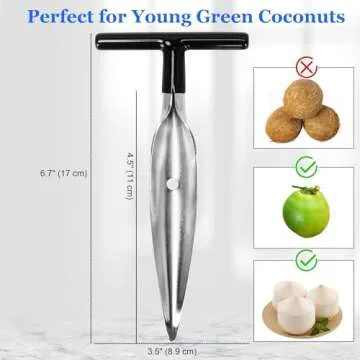 NINEFATICS Coconut Opener Set - Easy Coconut Drinking