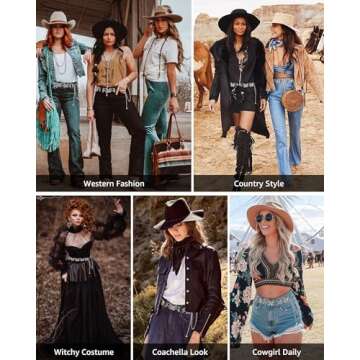 AWAYTR Western Turquoise Cowgirl Belt for Women