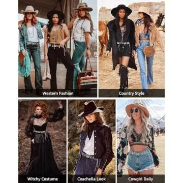 AWAYTR Western Turquoise Cowgirl Belt for Women