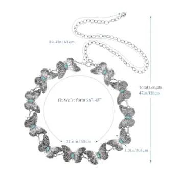 AWAYTR Western Turquoise Cowgirl Belt for Women