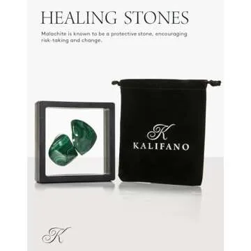 KALIFANO Tumbled Malachite Bundle - AAA+ Jewelry Grade Reiki Crystal Used for Protection and Positiv...