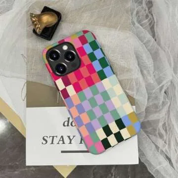 SEized Case Compatible with for iPhone 14 Pro,Colorful Checkerboard Phone Case for Girl Women Boy Men,Durable Protection Case for iPhone 14 Pro