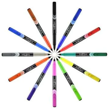 Zebra Sarasa Fineliner Pens, Needle Point, Medium Point, 0.8 mm, Assorted Colors, Pack Of 10