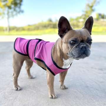 DOGZSTUFF Dog Cooling Vest. Lightweight Jacket with Evaporative Cool Microfiber Technology, UV Prote...
