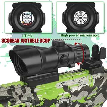 Electric Splat Blaster with 40000 Gel Rounds and Goggles for Outdoor Fun