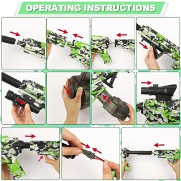 Large Gel Ball Blaster - Automatic & Manual Shooting Fun
