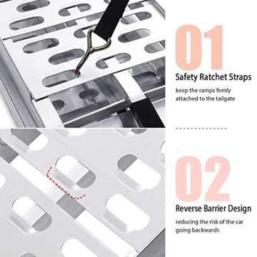 TOOCAPRO Heavy-Duty Loading Ramps for Safe Transport