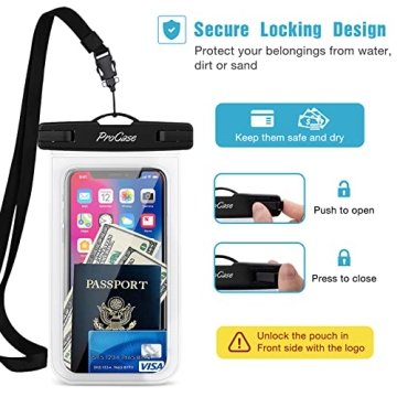 ProCase Waterproof Phone Pouch 2 Pack for Adventure