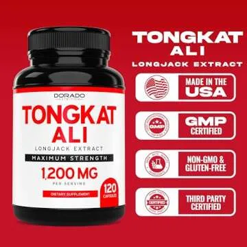 Tongkat Ali 1200mg Energy & Testosterone Booster Capsules