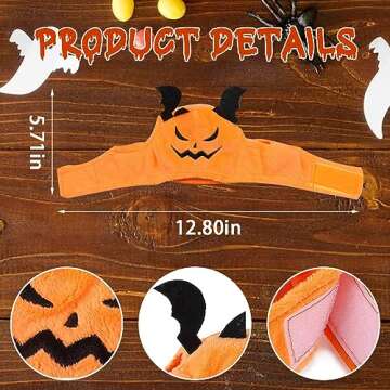 ALIBBON Cat Halloween Devil Costume - Adorable Pumpkin Hat for Pets