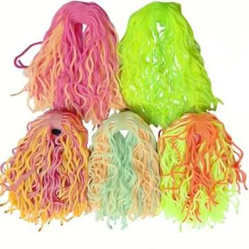 Mixed 5PC,11Inch Stretchy Spaghetti Ball,Fidget String Noodles Sensory Toy,Fiddle Autism Stress Toy,...