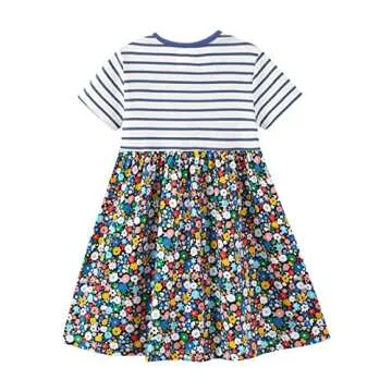 HILEELANG Girls Cotton Casual Dress for Fun & Play