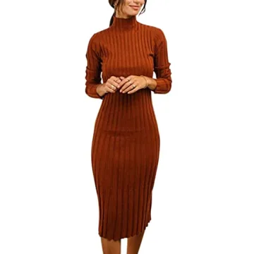 MEROKEETY Ribbed Sweater Dress for Women - Chic & Comfortable