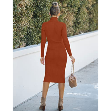 MEROKEETY Ribbed Sweater Dress for Women - Chic & Comfortable