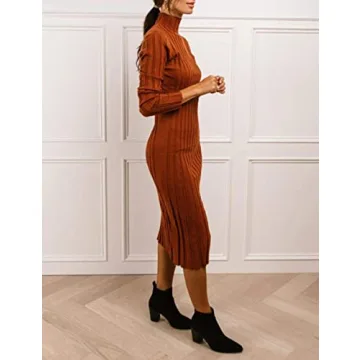MEROKEETY Ribbed Sweater Dress for Women - Chic & Comfortable