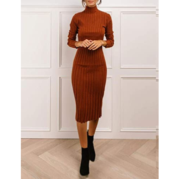 MEROKEETY Ribbed Sweater Dress for Women - Chic & Comfortable