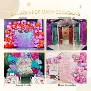 Shimmer Wall Backdrop Iridescent Silver Wall Panels 24Pcs Square Sequin Shimmer Wall Backdrop Decoration for Birthday Party,Wedding, Anniversary