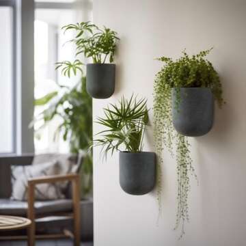 LA JOLIE MUSE Wall Hanging Planters for Indoor Plants，Hanging Flower Pots for Air Plants Succulent...
