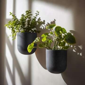 Stylish LA JOLIE MUSE Wall Hanging Planters Set of 2