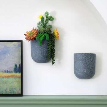 Stylish LA JOLIE MUSE Wall Hanging Planters Set of 2