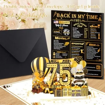 Celebrate with OLOSONG 75th Birthday Pop Up Card Online