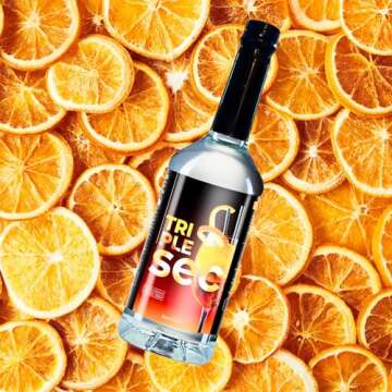 Triple Sec Syrup Non-Alcoholic (1 Liter) Sweet & Citrus Orange Flavor, Great for Cocktails, Mocktail...