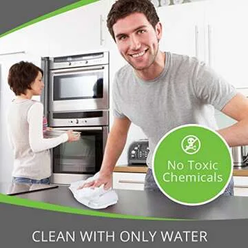 AERAI GROUP Microfiber Magic Streak Free Cleaning Cloth 10 Pack Clean Any Surface with Just Water Eco Friendly Perfect for Window, Mirror, Glass, Kitchen, Counters, Appliances, Car, Cycle, TV Screen