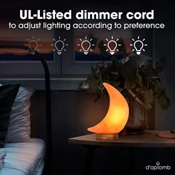 Authentic Himalayan Salt Lamp; Hand-Carved with Dimmer