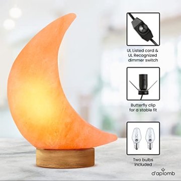 Authentic Himalayan Salt Lamp; Hand-Carved with Dimmer