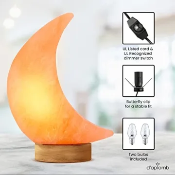Authentic Himalayan Salt Lamp; Hand-Carved with Dimmer