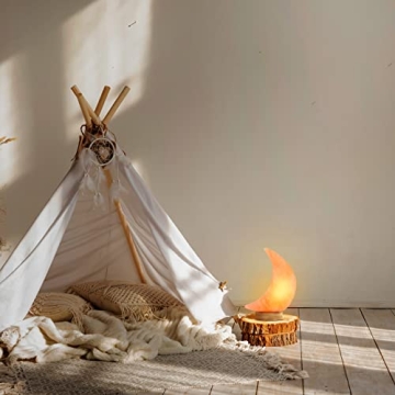 Authentic Himalayan Salt Lamp; Hand-Carved with Dimmer