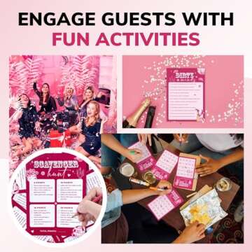 STOFINITY Funny Bachelorette Party Games - Scavenger Hunt, Bingo Card Games for Bridal Showers, Party Decorations