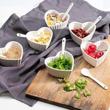 Porcelain Dipping Bowls Ceramic Condiment Dishes Soy Sauce Dish Snack Appetizer Serving Tray Dessert...