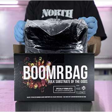 Boomr Bag 5 lb Sterile Mushroom Substrate for Maximum Yield