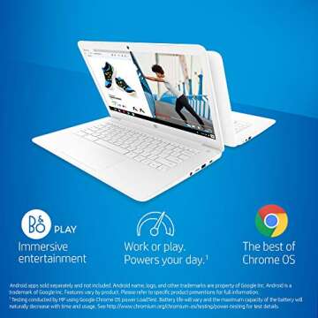 HP Chromebook 14-Inch Laptop with 180-Degree Hinge, Full HD Screen, AMD Dual-Core A4-9120 Processor,...