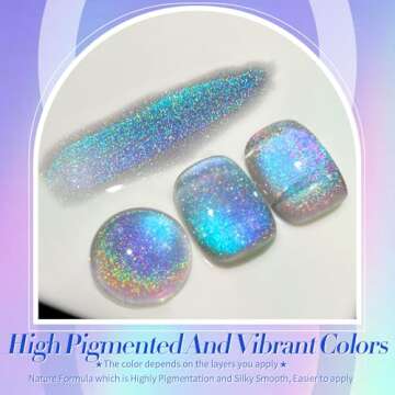 Born Pretty 9D Cat Magnetic Eye Gel Nail Polish Holographic Rainbow Gel Polish Blue Purple Soak Off ...