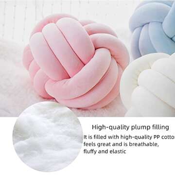 GXYR Knot Ball Pillow Round Cushion Pillows Velvet Round Pillows Cushion Dark Khaki Knot Pillow Home Decoration Plush Pillow Round Throw Pillows for Couch,7.87"