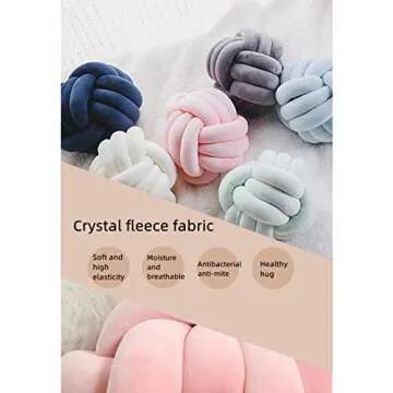 GXYR Knot Ball Pillow Soft Velvet Cushion for Home Decor