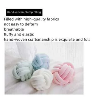 GXYR Knot Ball Pillow Soft Velvet Cushion for Home Decor