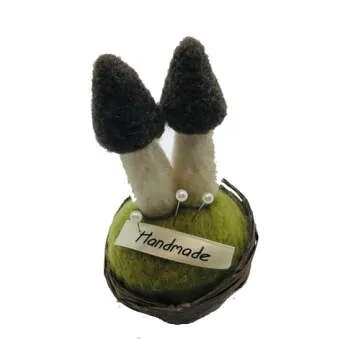 Handmade Bird Nest with Mushrooms - Eco-Friendly Decor