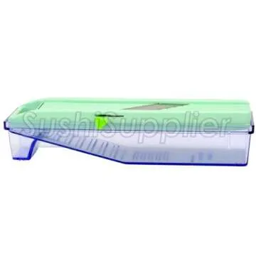 Benriner Mandoline Slicer with Collection Tray and 4 Blades, Japanese Stainless Steel, BPA Free