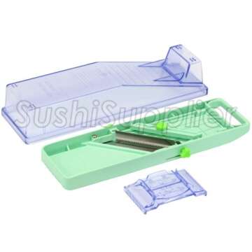 Benriner Mandoline Slicer with Collection Tray and 4 Blades, Japanese Stainless Steel, BPA Free