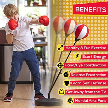 Whoobli Kids Punching Bag - Fun Fit for Ages 3-10