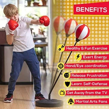 Whoobli Kids Punching Bag - Fun Fit for Ages 3-10