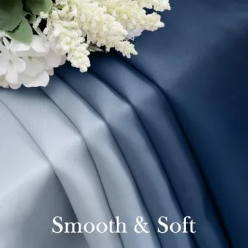 Homeideas Navy Ombre Blackout Curtains for Stylish Living