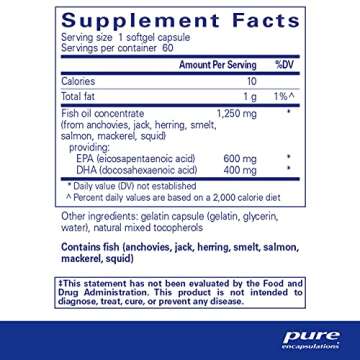 Pure Encapsulations O.N.E. Omega - Fish Oil Supplement for Heart Health, Joints, Skin, Eyes, and Cog...